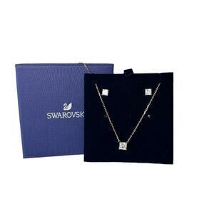Swarovski Attract Golden Gold Plated Necklace and Earrings Set